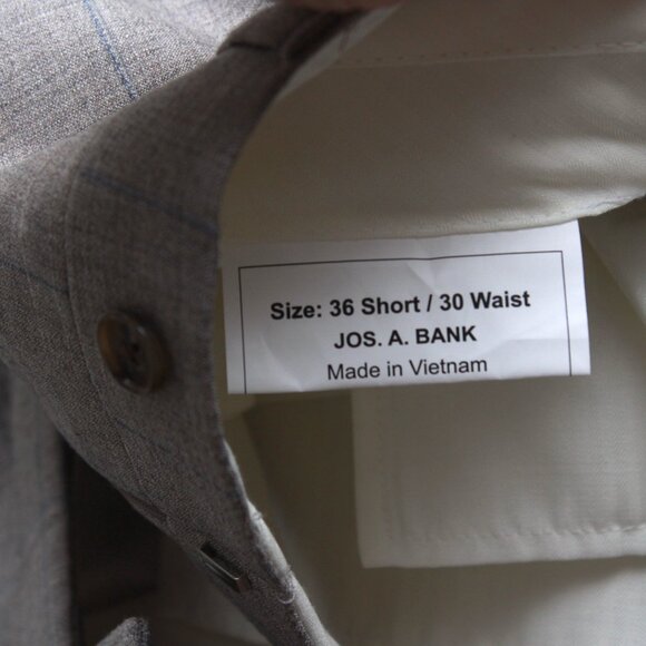 Jos A Bank Men's 2-pc Suit Tailored Fit Blazer 36S Pants‎ 30Wx36L E101516 - Picture 8 of 11